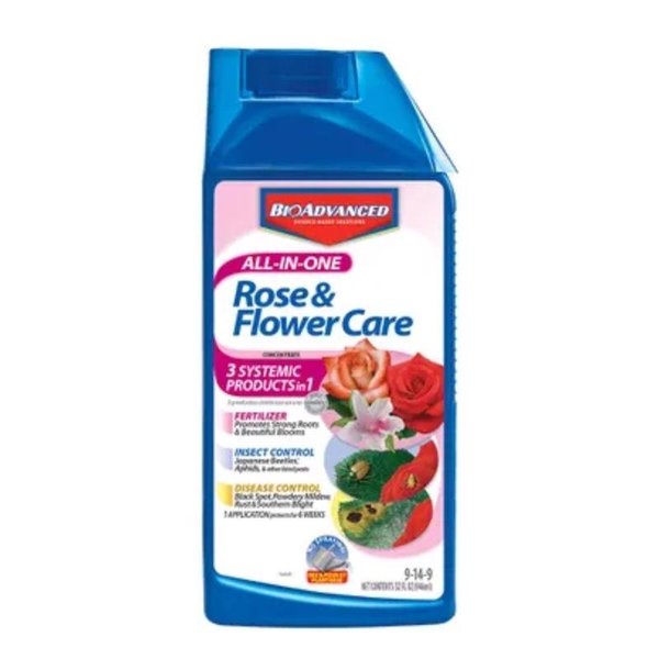 Bayer BioAdvanced AllinOne Rose and Flower Care Liquid Concentrate Plant Food 32 oz 701260B